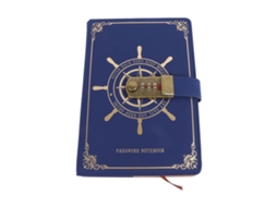 Diário com Cadeado, Caderno de Viagem Vintage Tamanho A5 com Capa em Couro Pu para Anotações Pessoais Seguras BRILVIBERA