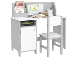 Mesa Infantil 90x45x85h com Quadro Branco, Cinza