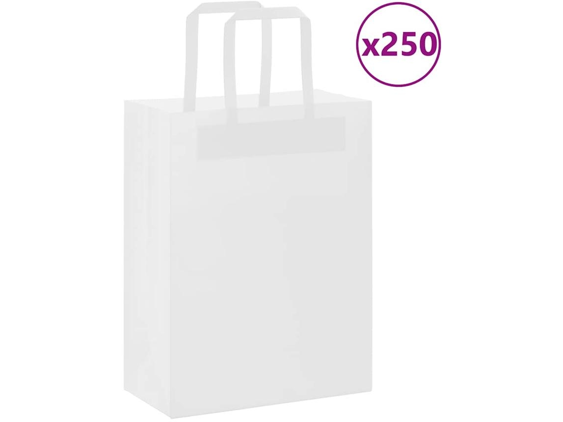 Paper Bag, Paper Bags Vidaxl Branco Papel (21 X 11 X 28 Cm)