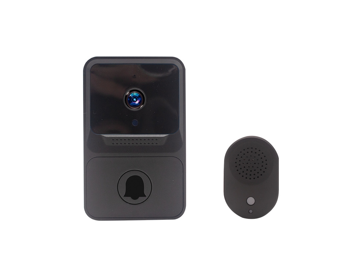 Campainha Sem Fio Wifi Com Visão Noturna E Máquina Ding Dong Para Monitoramento Residencial Preta SUNNY SPACES