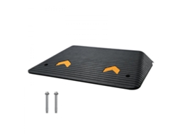 Rampa De Borracha Antiderrapante 10,2 Cm Com Canal Para Carga Até 15 Toneladas Tekmaquinas