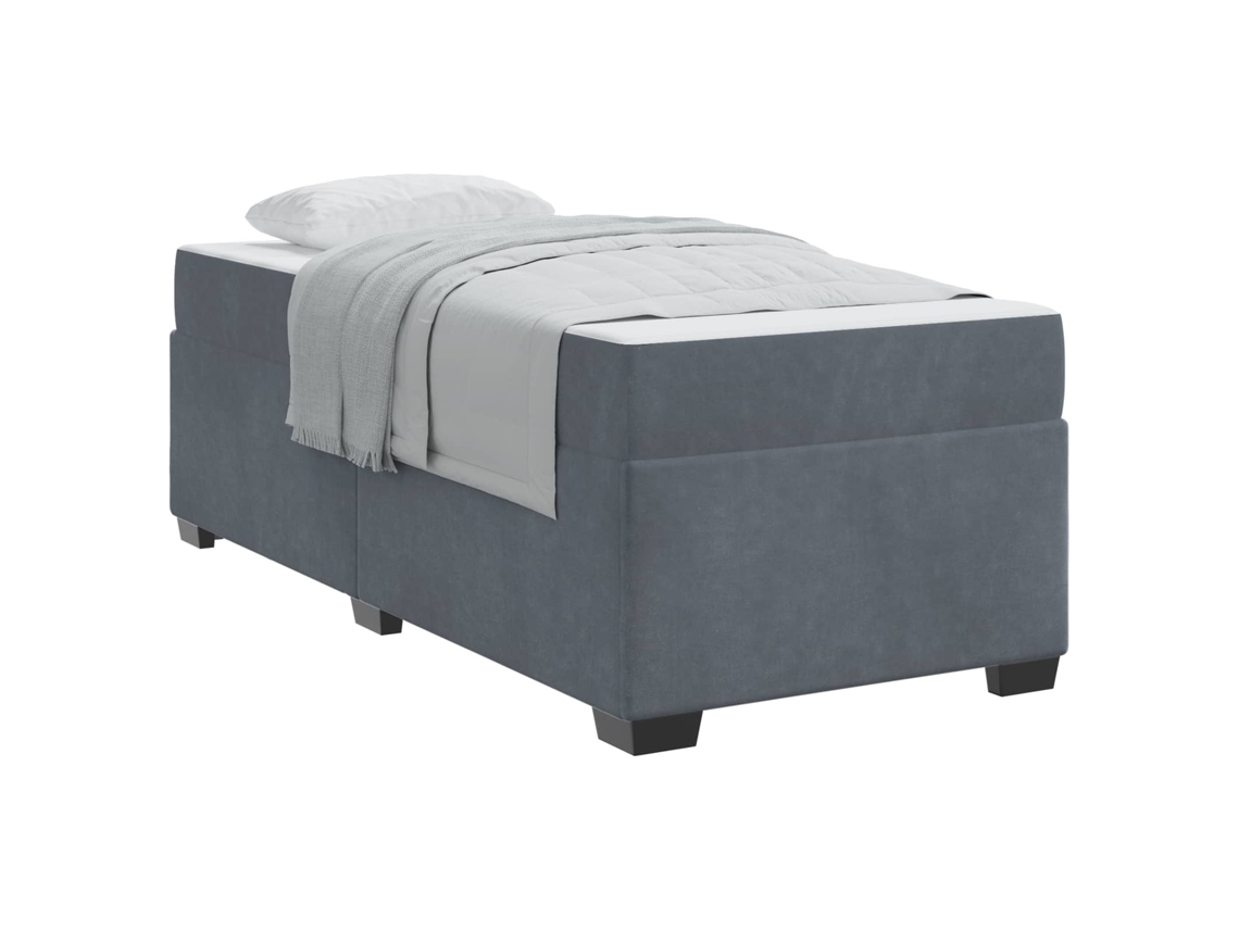 Estrutura da Cama com Colchão Cinza Escuro Tecido MAISON EXCLUSIVE 80x200 cm