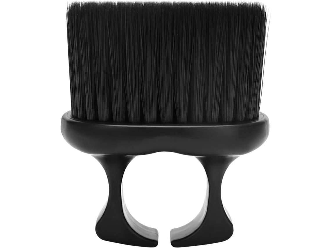 Escova para barba com cerdas de nylon, design ergonômico e anel para homens.