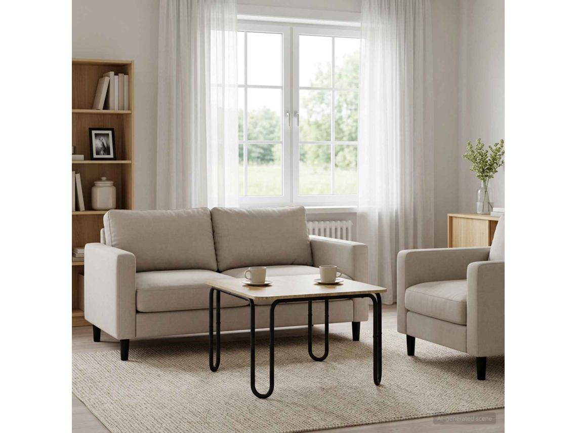 Vidaxl Mesa De Centro Carvalho Sonoma 100 X 100 X 45 Cm