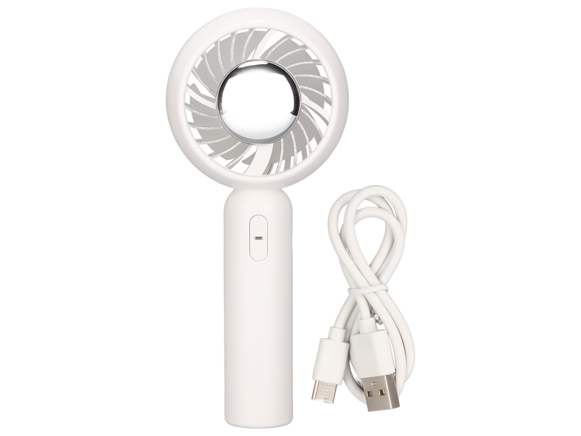 Ventilador Portátil Recarregável Via Usb Com 3 Velocidades, Silencioso, Em Abs, Mini Ventilador Para Viagens, Camping E Quarto