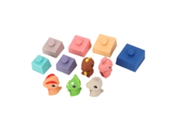 Mali brinquedo de Blocos Macios para Bebê com Bonecos de Dedo Educativo Sensorial Infantil