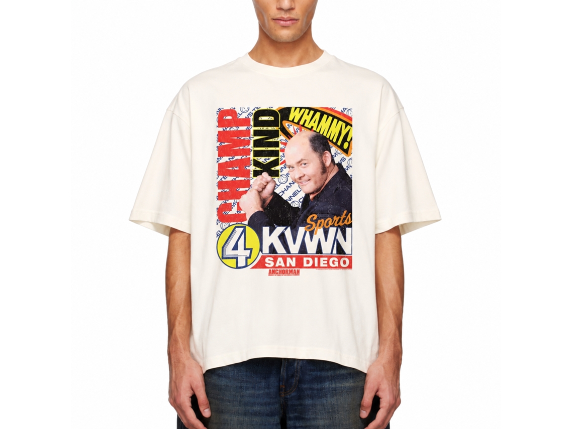 Rockinstone Anchorman Movie Champ Kind Solid Natural Adult T-shirt Size:xxl