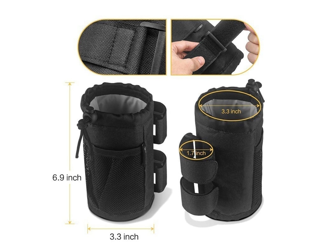 Conjunto de 2 Porta copos Universais AQUAFORGE para Bicicleta, para Bicicletas, Carrinhos de Bebê, Andadores, Scooters e Cadeiras de Rodas