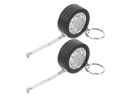 Conjunto De 2 Mini Fitas Métricas Retráteis De 1m Com Chaveiro | Liga Metálica E Plástico
