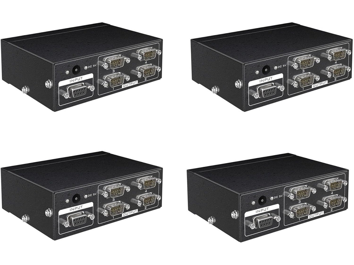 4x Mt rs104 Divisor de Chave Serial Ativa Rs232 1 para 4 Bidirecional SFUSHOS