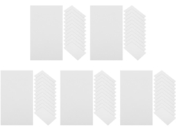 Conjunto de 5 Cartões em Branco com Índice, Cartões de Memória de Dupla Face, Painel Branco e Armazenamento de Flashcards.