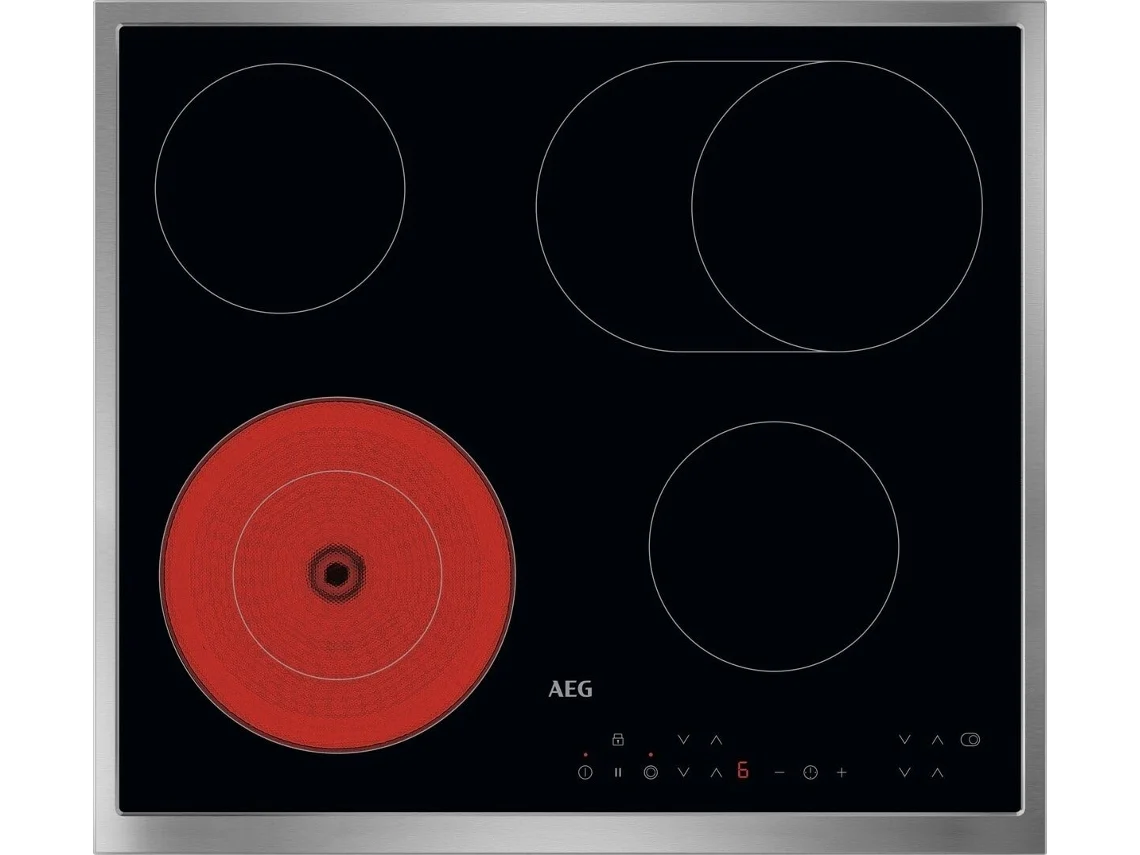 Placa vitrocerâmica AEG TN64RA06XB (Radiante - 60 Cm - Preto)