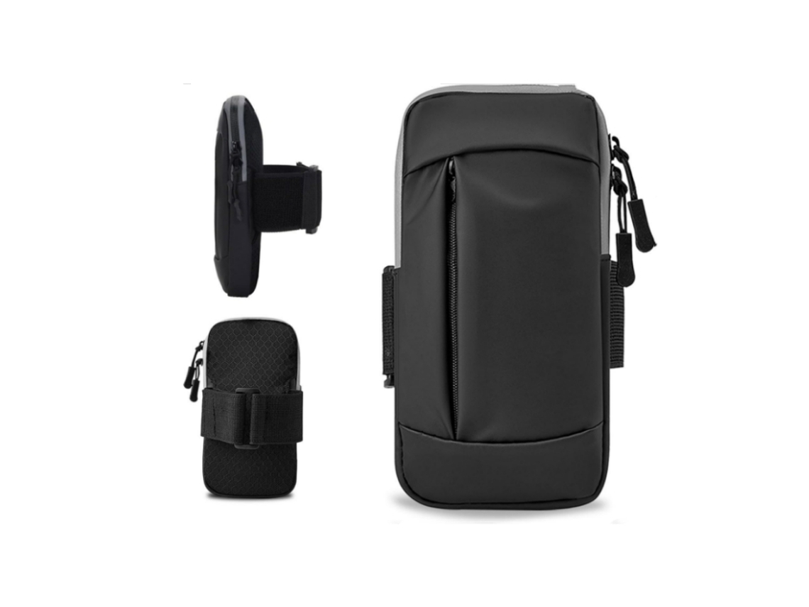 Braçadeira Esportiva Para Celular Para Treinamento, Preta.