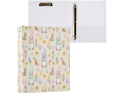 Pasta de 3 Argolas para Papel Tamanho Carta , Organizador Redondo com Prancheta, Suporte Pranc (27,9 X 21,6 Cm)