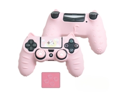 Capa Czhhmart Para Controle De Ps4, Capa Protetora Antiderrapante Em Silicone Rosa