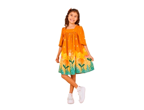 Vestido Feminino Mundo Coala Mostarda Pôr Anos Amarelo (2)