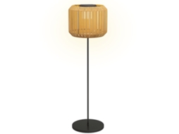 Luminária Externa de Vime Solar com Acendimento Automático e Estrutura Metálica MYMHRU (Ø34x130 cm)