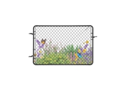 Portão De Jardim 183x122 Cm Em Aço Galvanizado Com Revestimento Em Pvc Preto Tekmaquinas