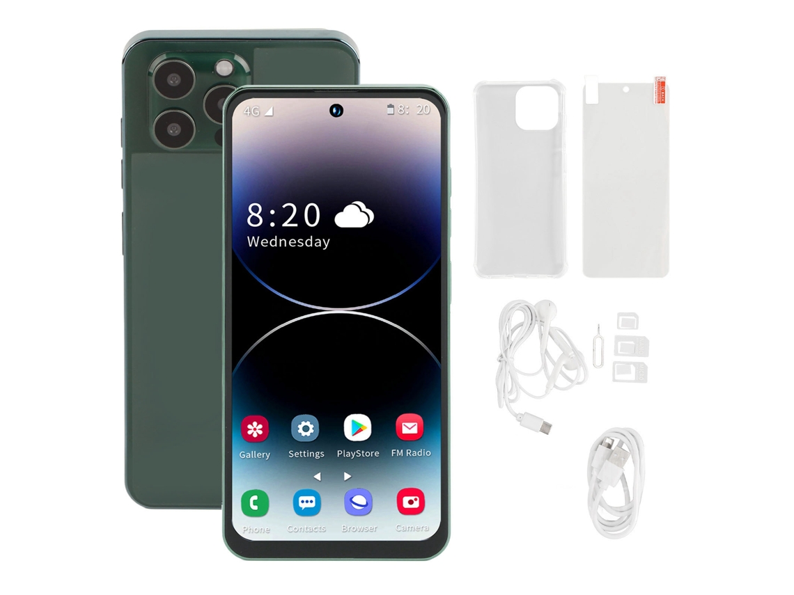 Laxiscreed I14 Pro Max Android 4g Telefone 6.7" 4gb+128gb Com Bateria De 4000mah