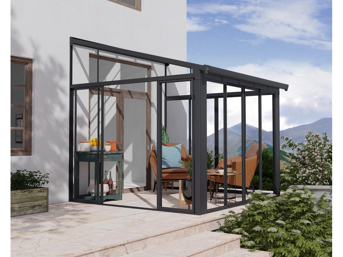 Jardim de Inverno CANOPIA San Remo de Aluminio 3X3 m Cinza