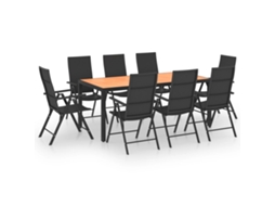 Dining Set, Dining Sets Vidaxl Preto Rattan / Vime (n/a)