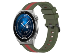 Pulseira De Silicone Bicolor Vertical De 43 Mm E 20 Mm Para Huawei Watch Gt3 Pro