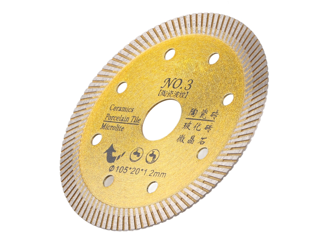 Disco de serra diamantado para cortar concreto, granito, mármore, azulejo e pedra (dourado)