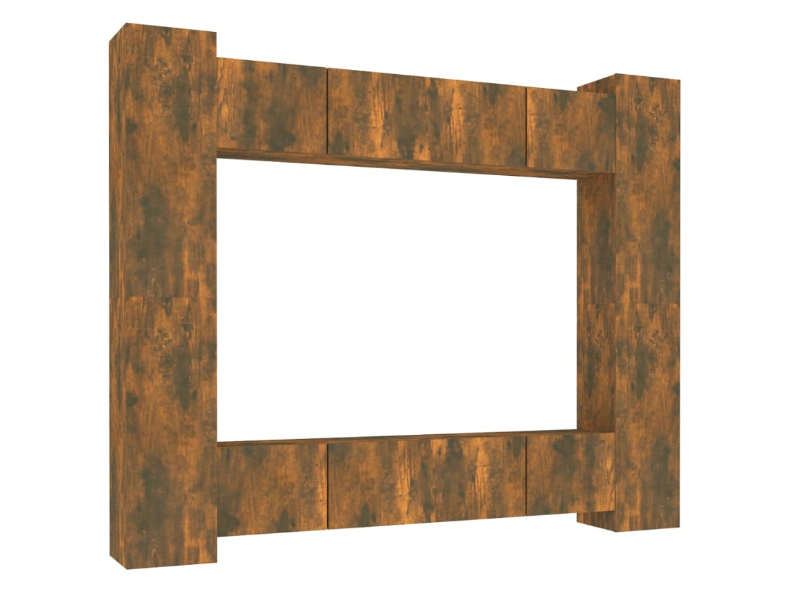 Tv Cabinet Set, Tv Cabinet Sets Vidaxl Marrom Madeira Processada (n/a)