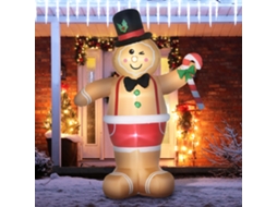 Inflatable Christmas Figures Inflatable Gingerbread Man, 2 M. Including Blower, Multi-colored