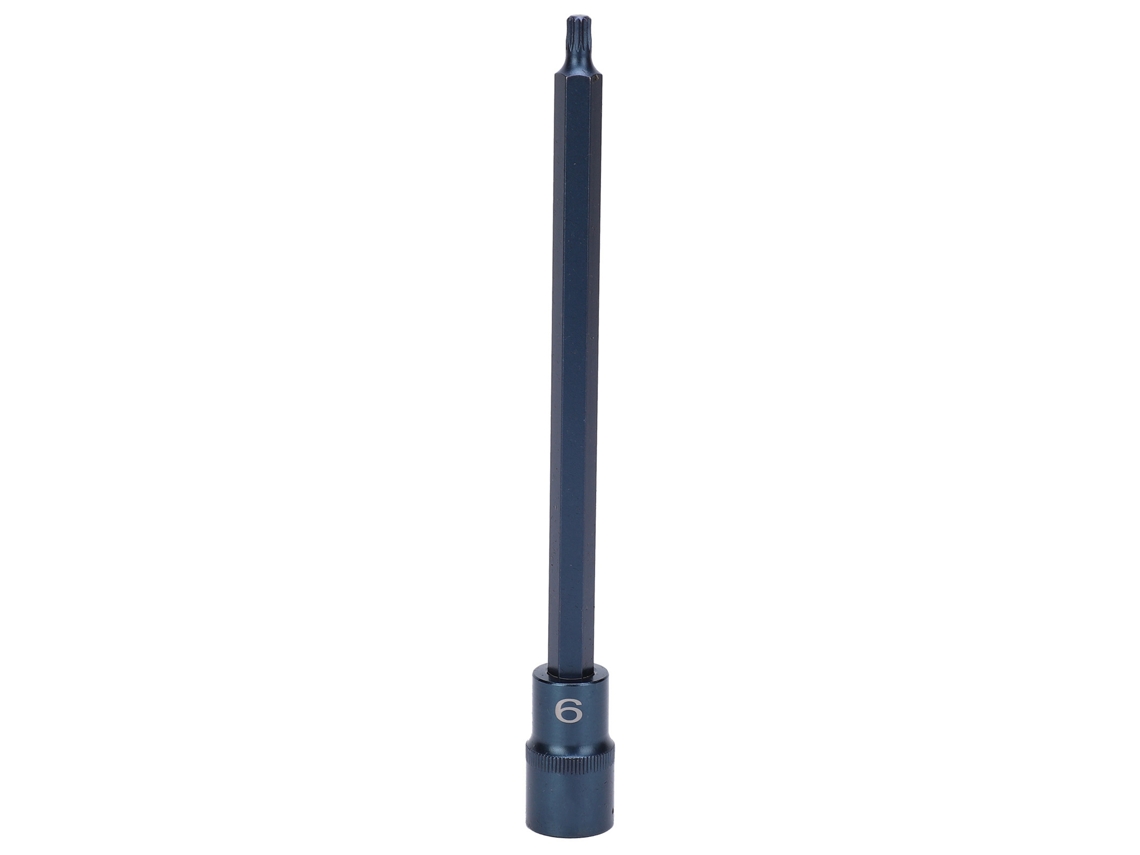 Bit de Soquete 12 Pontos Aço S2 Impacto Chave Rápida Acessório Parafusadeira M6 1/2x200