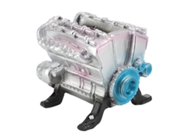 Baok - Modelo de motor de 8 cilindros em resina para simulação criativa, ideal para decoração de carros.