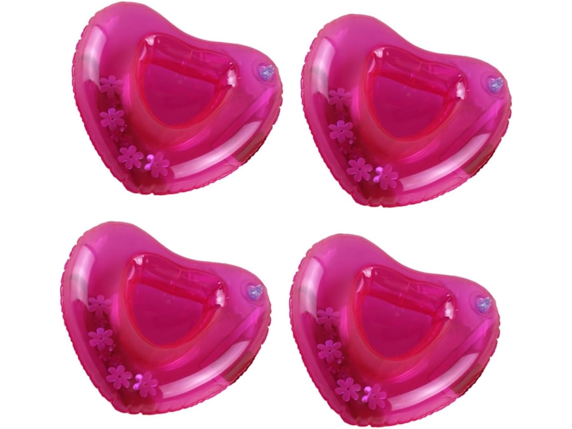 Conjunto De 4 Porta-copos Infláveis, Suportes Flutuantes Para Bebidas, Porta-copos Para Piscina, Colchões De Ar Flutuantes, Porta-copos Para Festas, F