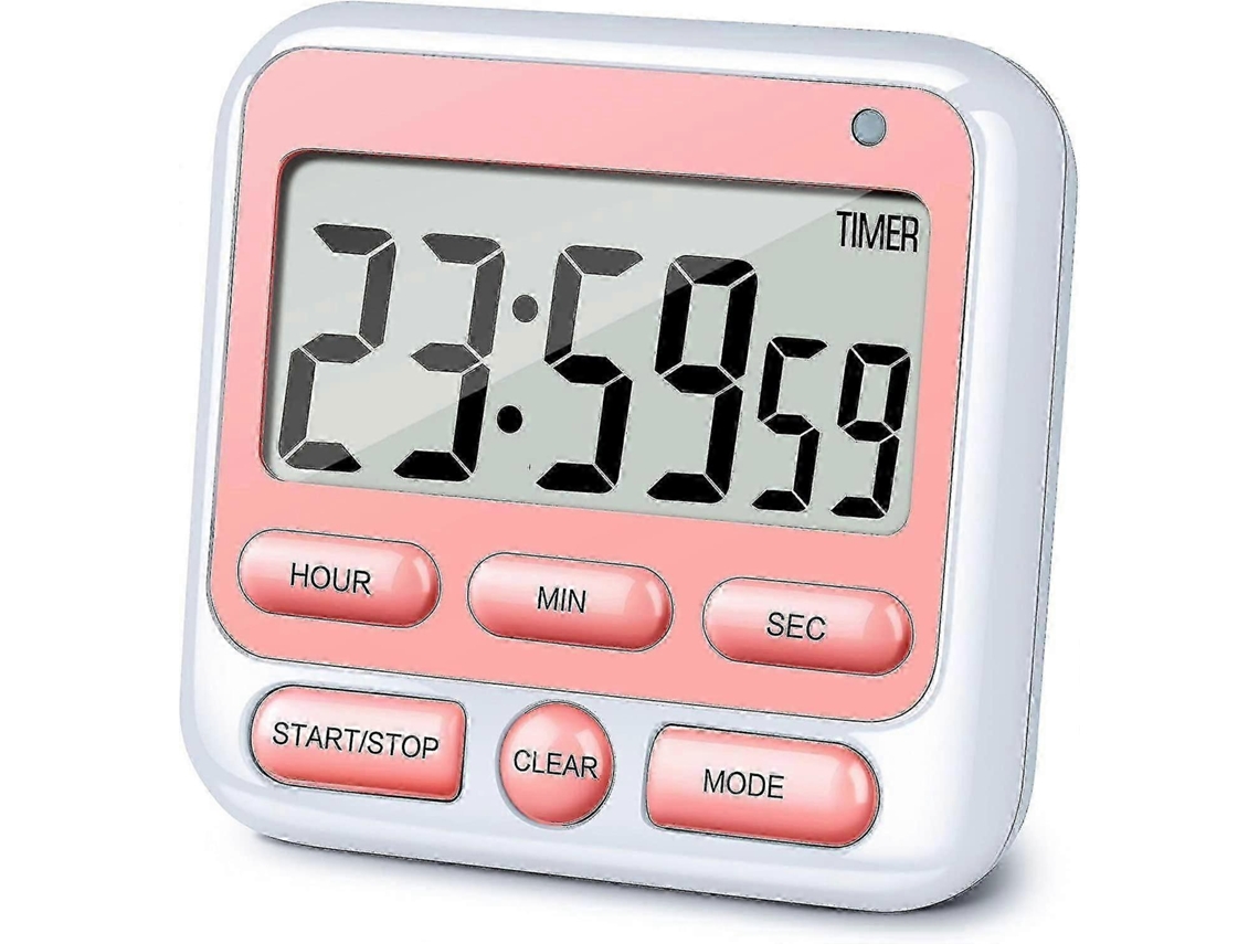 Kitchen Digital Timer With Silent/loud Alarm Switch 24 Hours Clock And Alarm Memory Function
