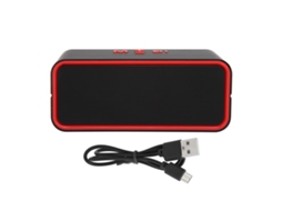 Caixa De Som Bluetooth 5.0 Sem Fio Portátil Subwoofer Estéreo Para Celular Computador Vermelha