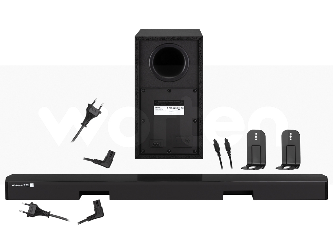 Soundbar SAMSUNG HWB450/ZF (2.1 300 W Subwoofer sem Fios)) Worten.pt