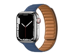 Bracelete Pulseira Magnética de Forte Conexão para Apple Watch Se 2022 44Mm Azul
