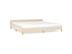Bed Frame With Headboard, Bed Frames With Headboard Vidaxl Creme Tecido (200 X 200 Cm)