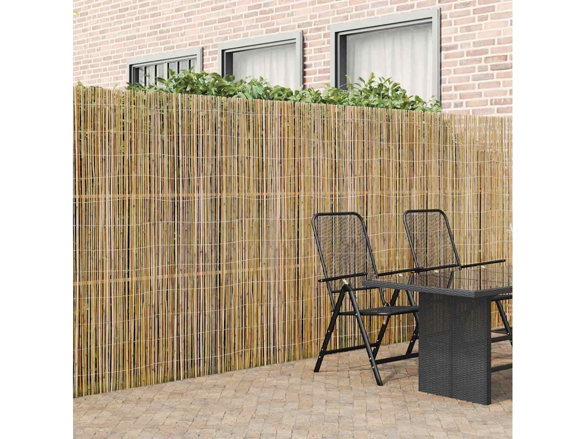 Vidaxl Cerca De Bambu Natural 500 X 180 Cm Bambu