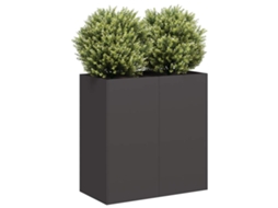 Vidaxl Vaso Floreira 80x40x80 Cm Aço Laminado A Frio Preto