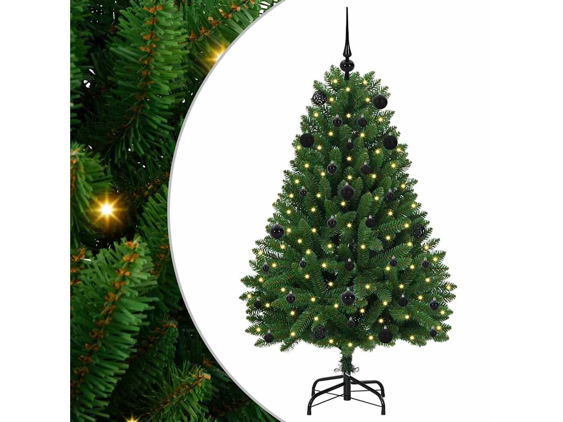 Conjunto 1 Árvore De Natal Artificial Vidaxl Verde Pvc (150 Cm)