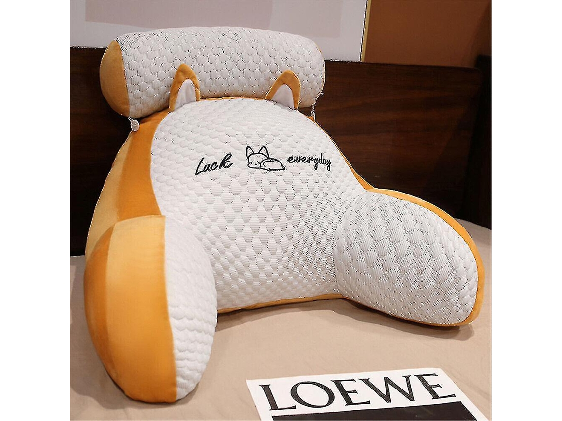 Lurelia Almofada De Encosto 7050cm Para Cama E Costas Lavável Tapete De Leitura Com Apoio Lombar E Braços V1226
