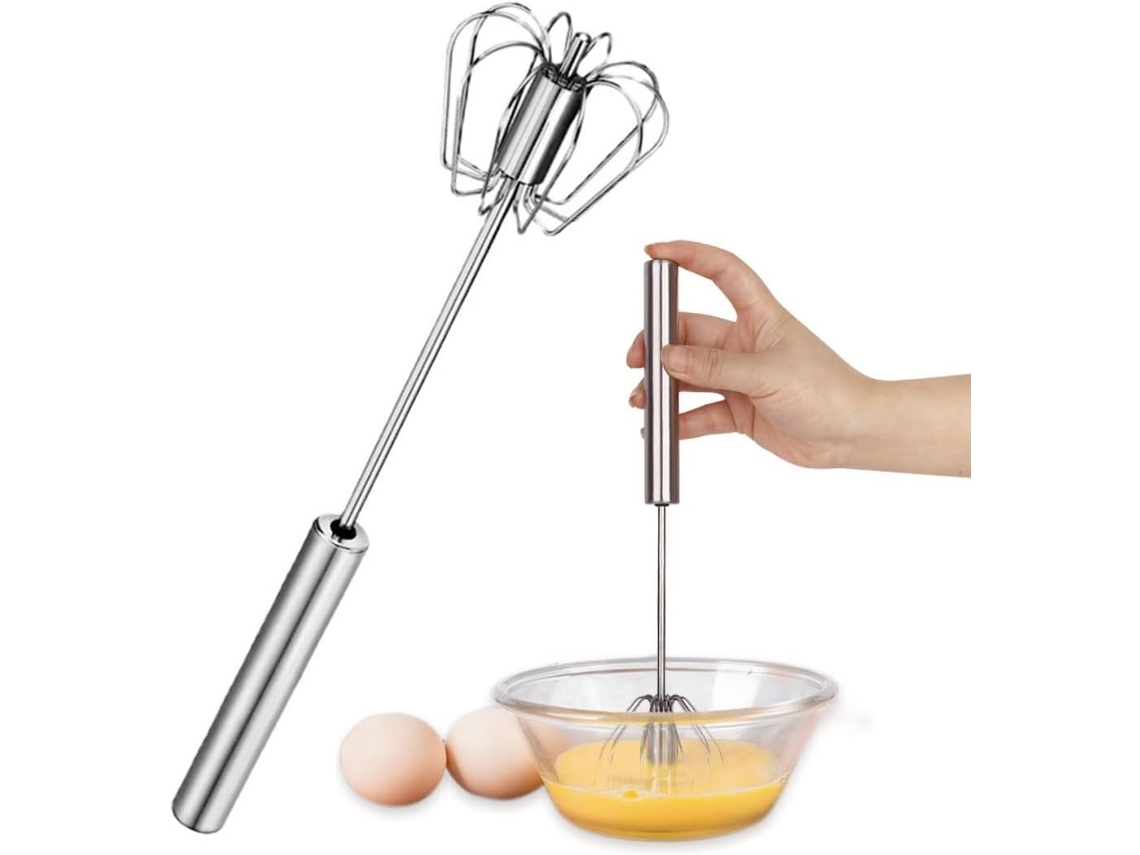 Elysve Batedor De Ovos, De Chantilly, Mini Fouet Manual, 12 Polegadas Semi-automático, Aço Inox, Espumador De Leite