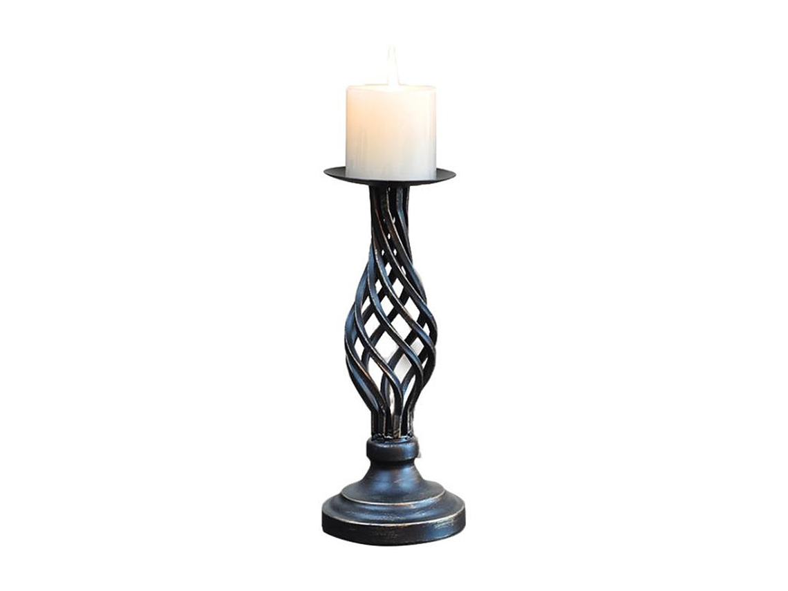 Ornamento Prato Velas Geométrico Nórdico Ferro Eletroplatado Grande