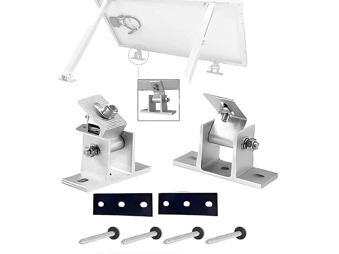 Suporte Para Painel Solar 2 Peças, Kit De Braçadeira De Extremidade Para Suporte De Painel Solar Olysi Shop