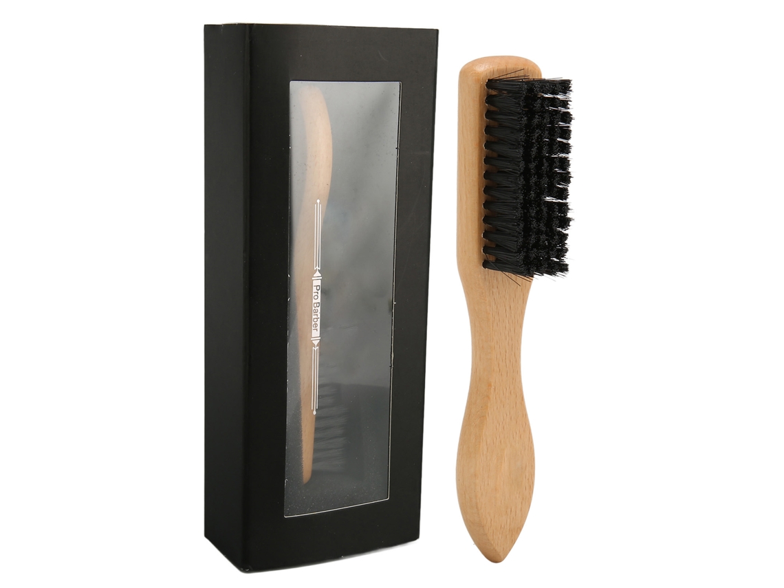 Pincel Para Barba Masculino Com Cerdas De Nylon E Cabo De Madeira Alisa E Promove Crescimento Da Barba