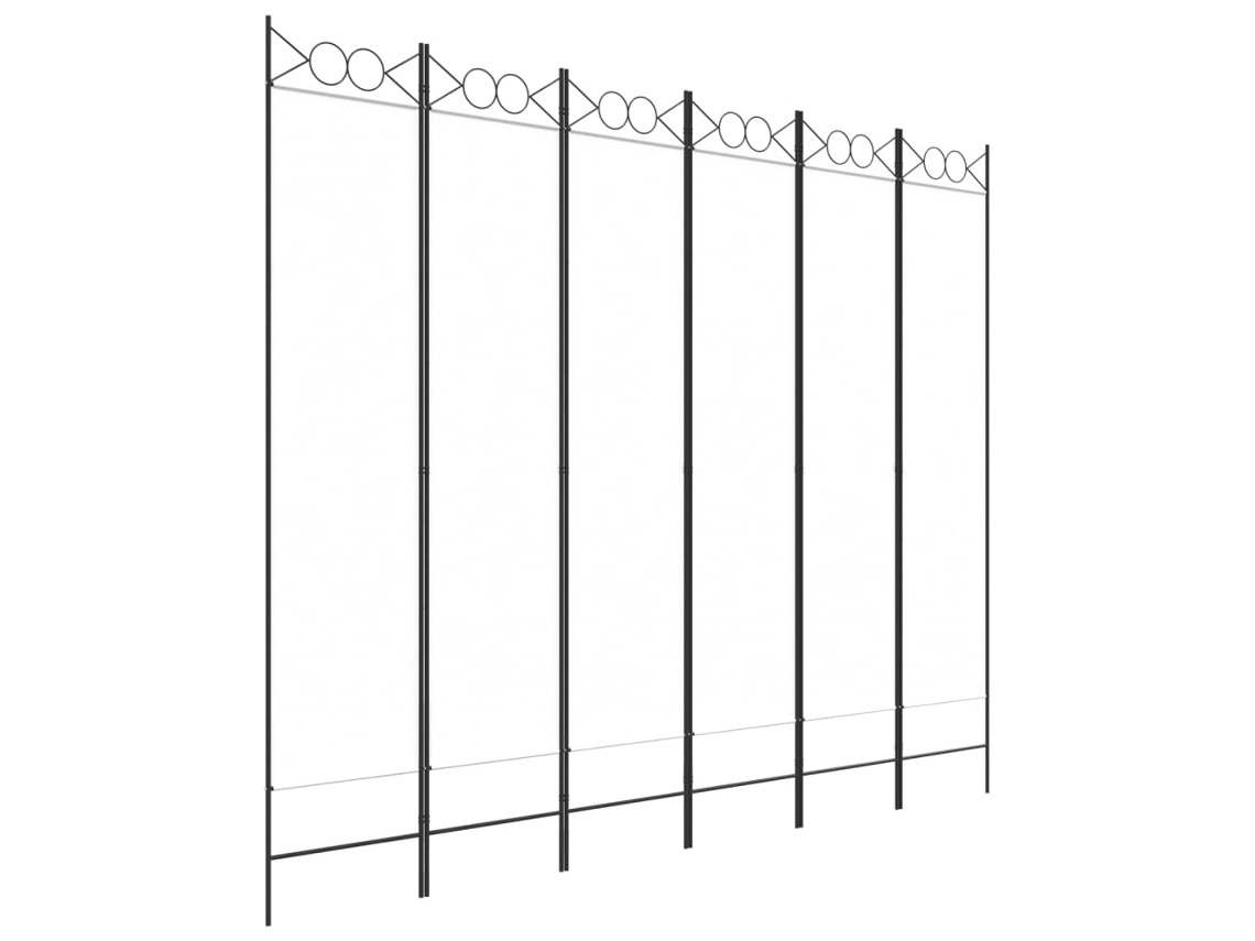 Maison Exclusive - Biombo Com 6 Painéis 240x200 Cm Tecido Branco