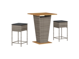 Garden Bar Set, Garden Bar Sets Vidaxl Cinzeto Rattan / Vime (80 X 80 X 110 Cm)
