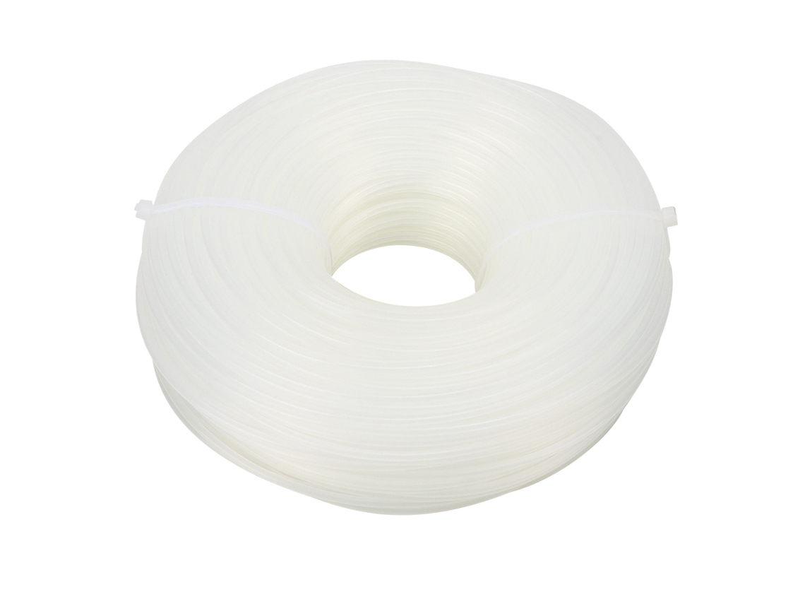 Fio De Corte Redondo De Nylon Branco 2.65mm X 70m Para Cortacésped