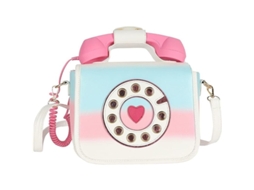 Bolso de Mão Retrô estilo telefone com alça superior e bandoleira removível, S/MARCA