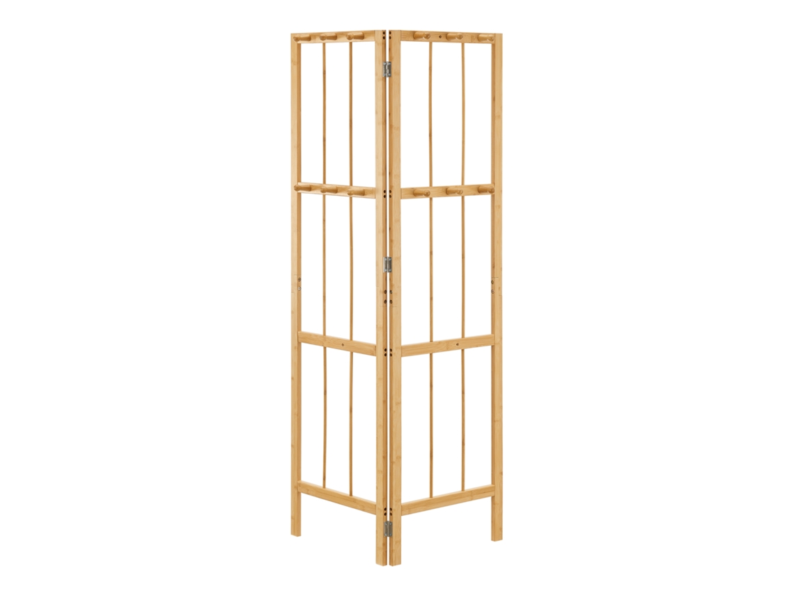 Bengaleiro Hyllestad Dobrável de Canto em Bambu 166X92X8Cm Natural [EN.CASA]